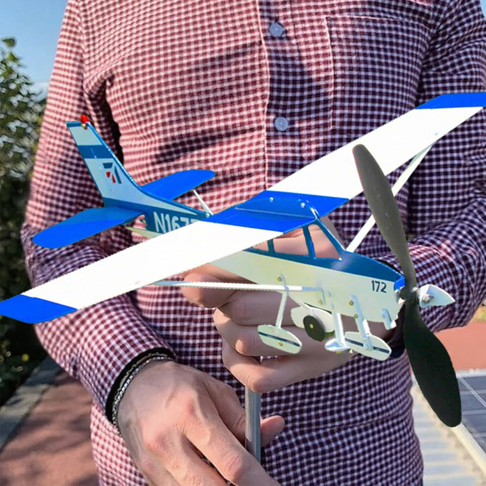 Handmade Blessed Aviation Windsock Set: Piper J3 Cub & Cessna 172