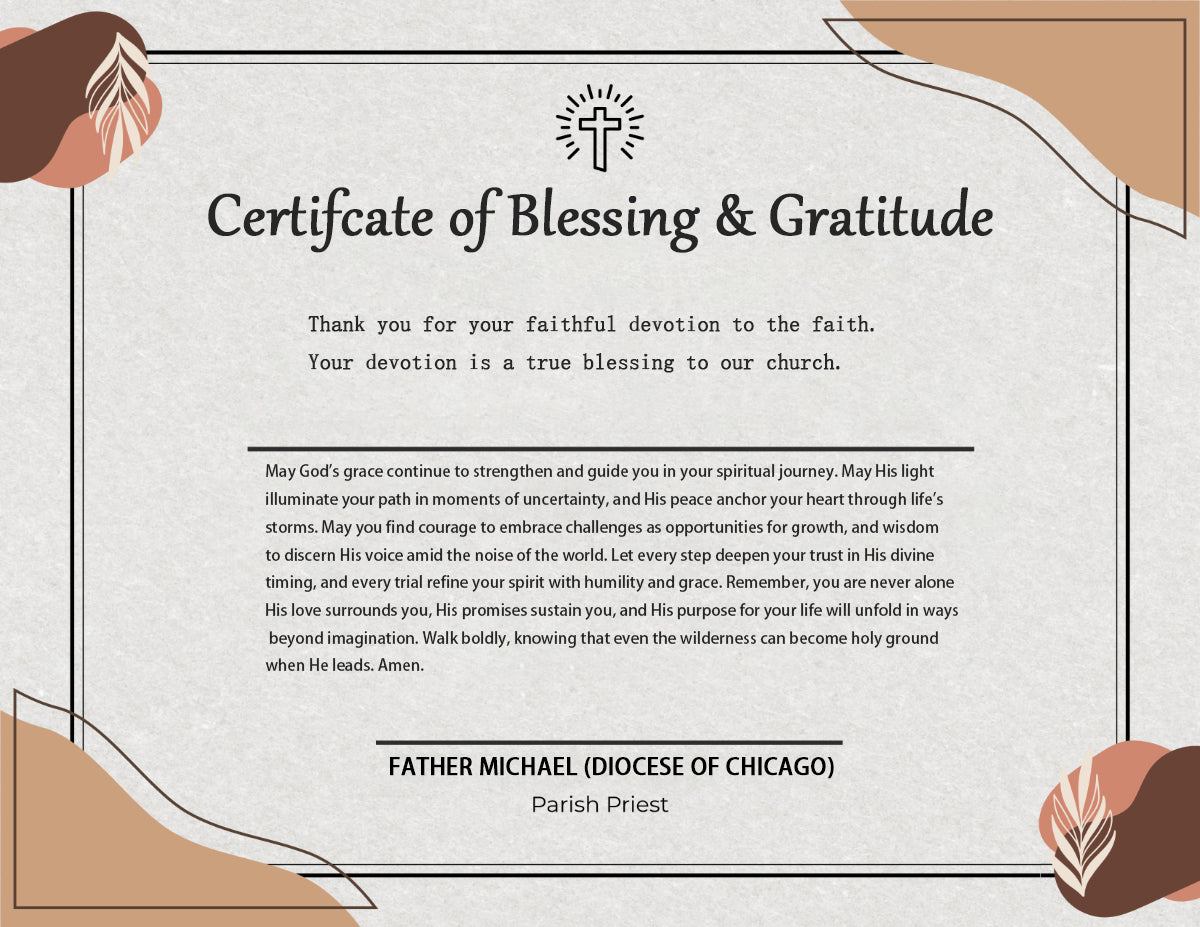 Gratitude Certificate Gift – Printable Keepsake Card