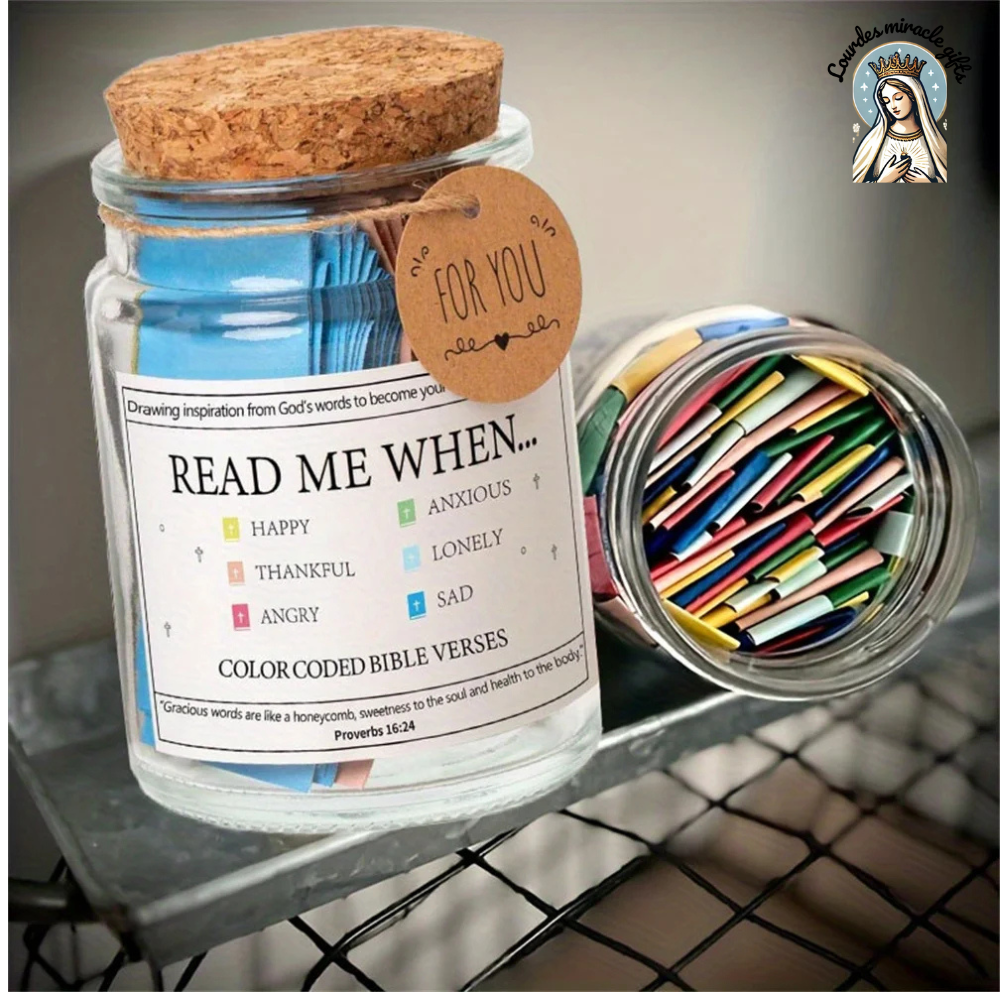 Bible Verse Jar: 300+ Uplifting Scripture Cards in Gift Box