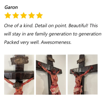 ✝️ Crucifixo de Jesus Artesanal — Recorde o Seu Sacrifício