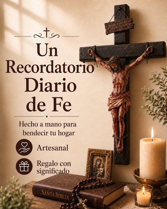 ✝️ Crucifixo de Jesus Artesanal — Recorde o Seu Sacrifício