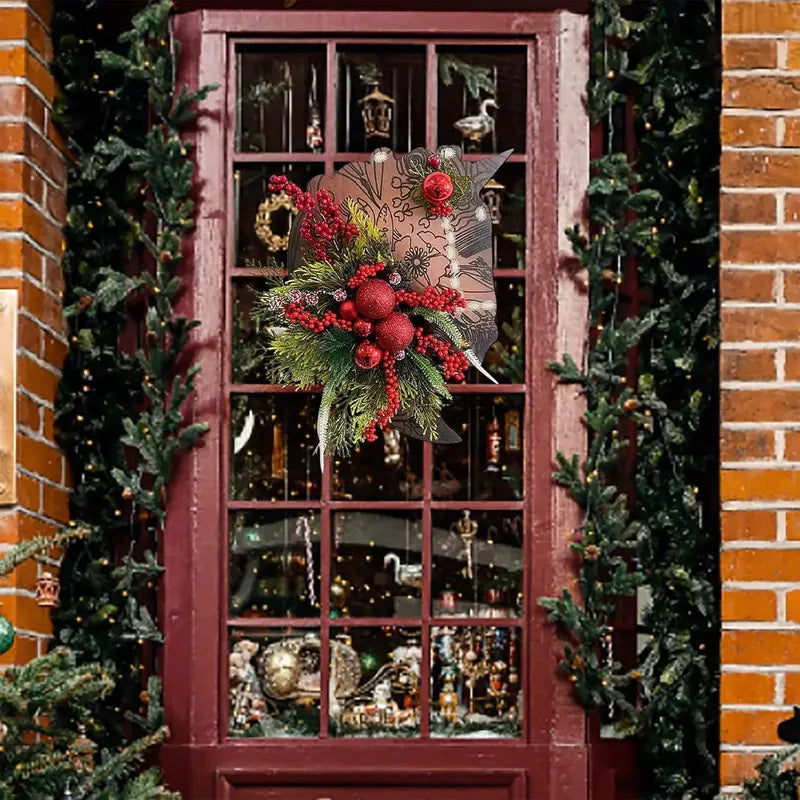 Handmade Horse Head Christmas Wreath – Rustic Farmhouse Decor