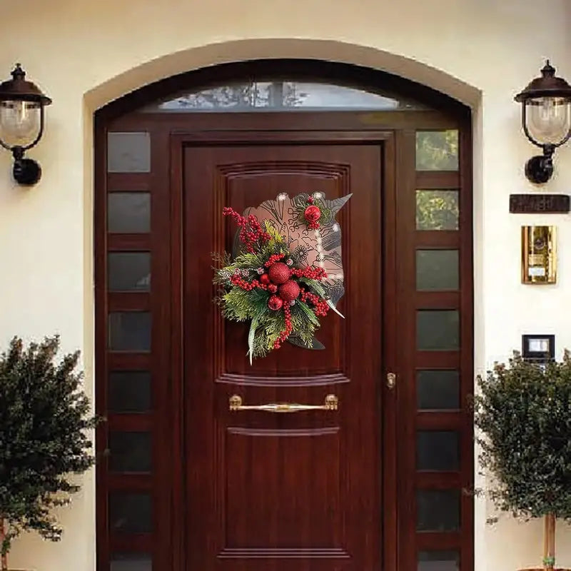 Handmade Horse Head Christmas Wreath – Rustic Farmhouse Decor