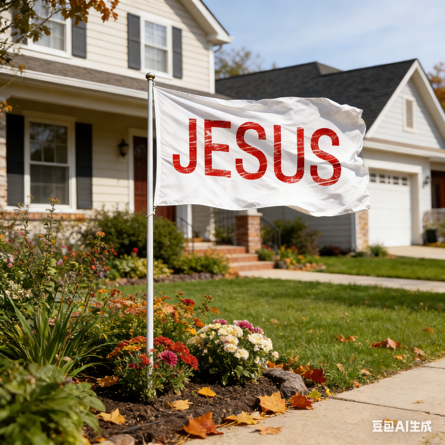 JESUS Yard Flag Bundle – 4-Piece Christian Lawn Decor Set