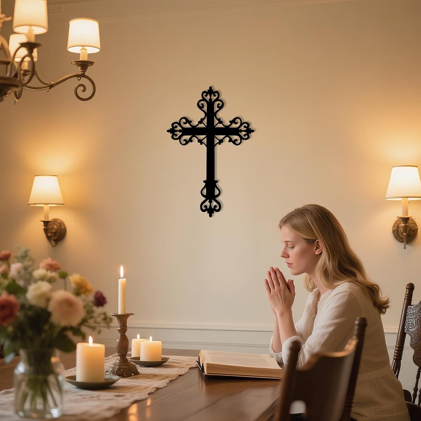 Metal Cross Wall Art – Jesus Crucifix, Tree of Life & Crown of Thorns Designs
