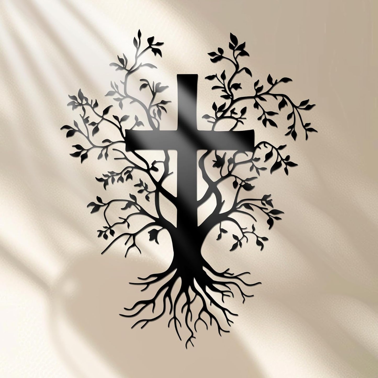 Metal Cross Wall Art – Jesus Crucifix, Tree of Life & Crown of Thorns Designs