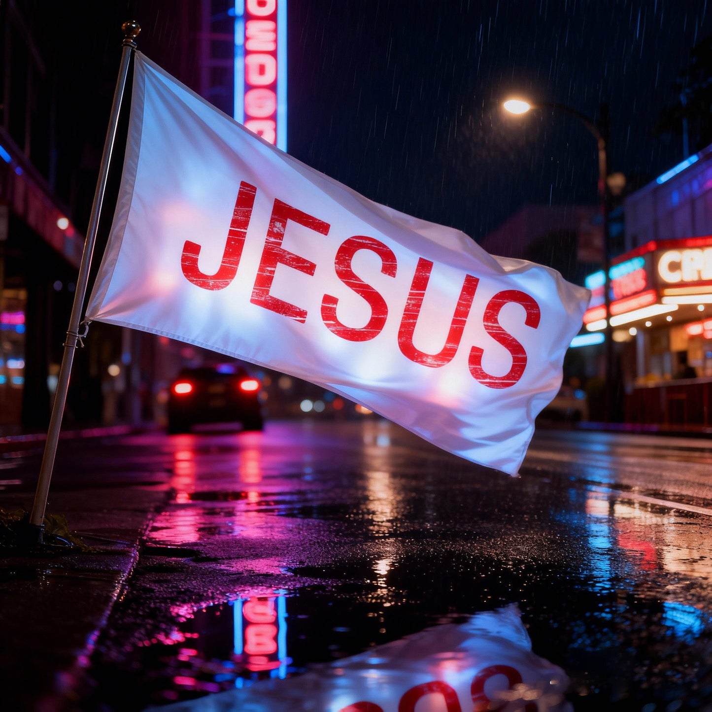 JESUS Yard Flag Bundle – 4-Piece Christian Lawn Decor Set