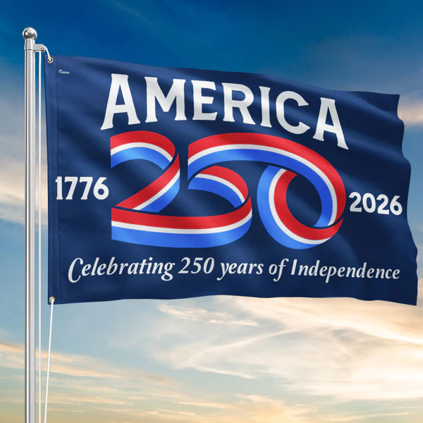 America 250 outdoor flag available in 3 sizes