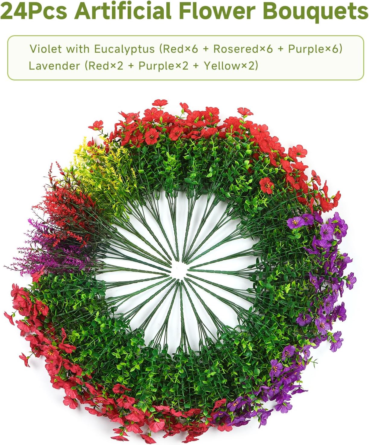 UV-Resistant Artificial Floral Porch Decor — Colorful Outdoor Arrangement
