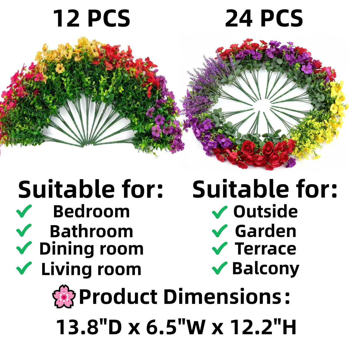 UV-Resistant Artificial Daisy Arrangement for Patio & Porch