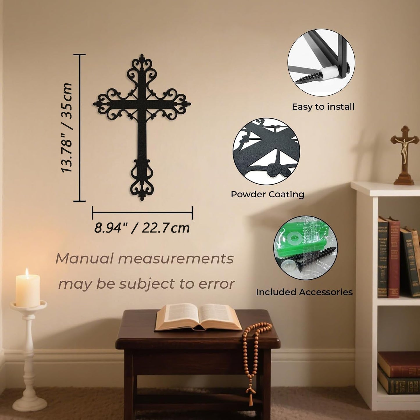 Metal Christian Cross Wall Art – Crucifix, Tree of Life & More