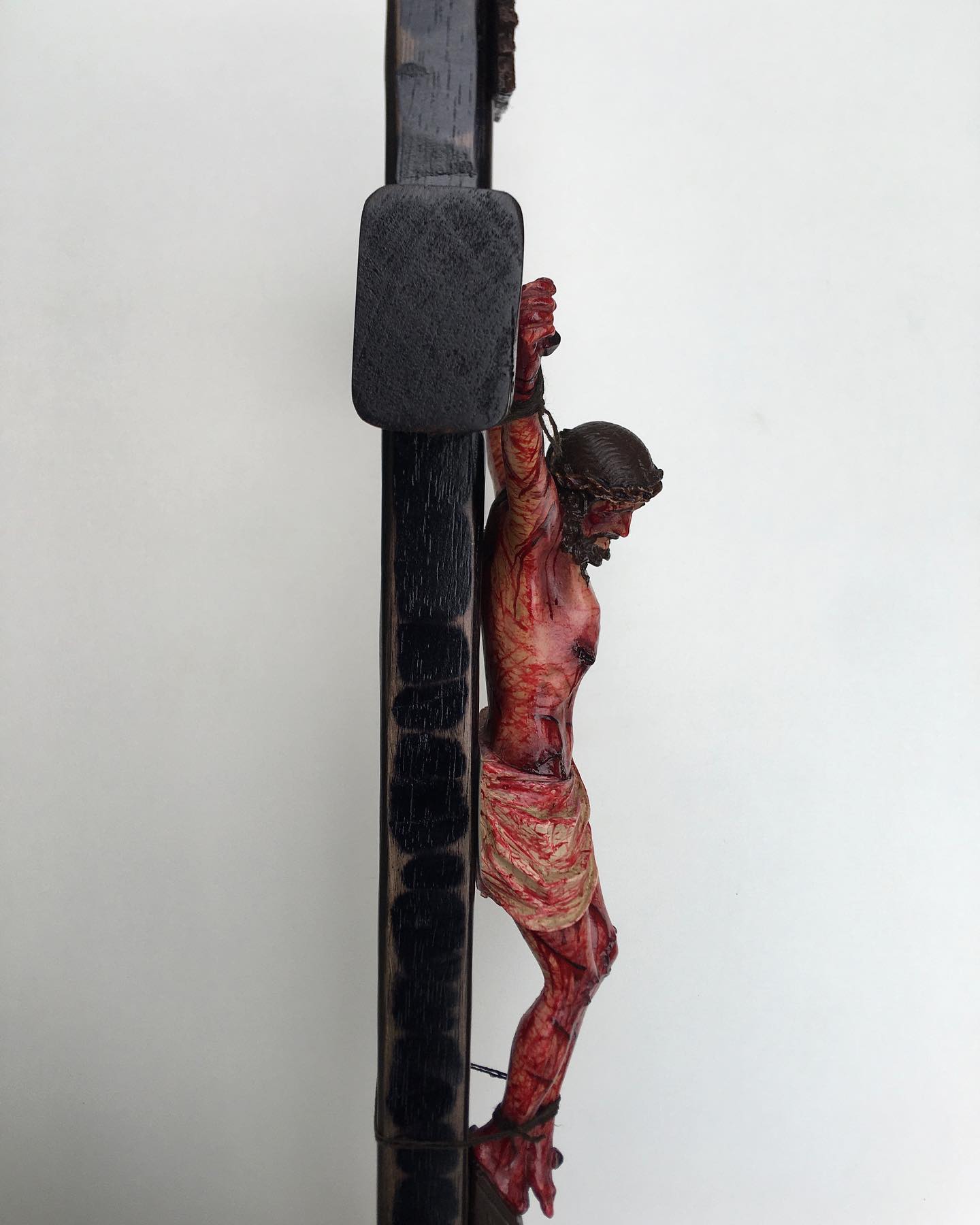 Calvary Crucifix with Sacred Heart — Catholic Devotional Decor