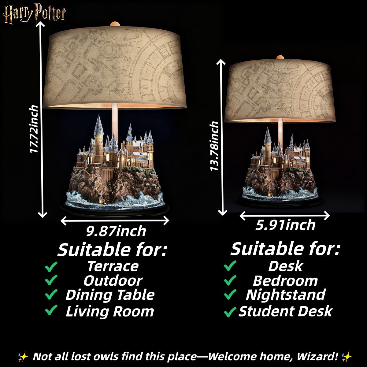 Hogwarts Castle Table Lamp — Illuminated Harry Potter Night Light