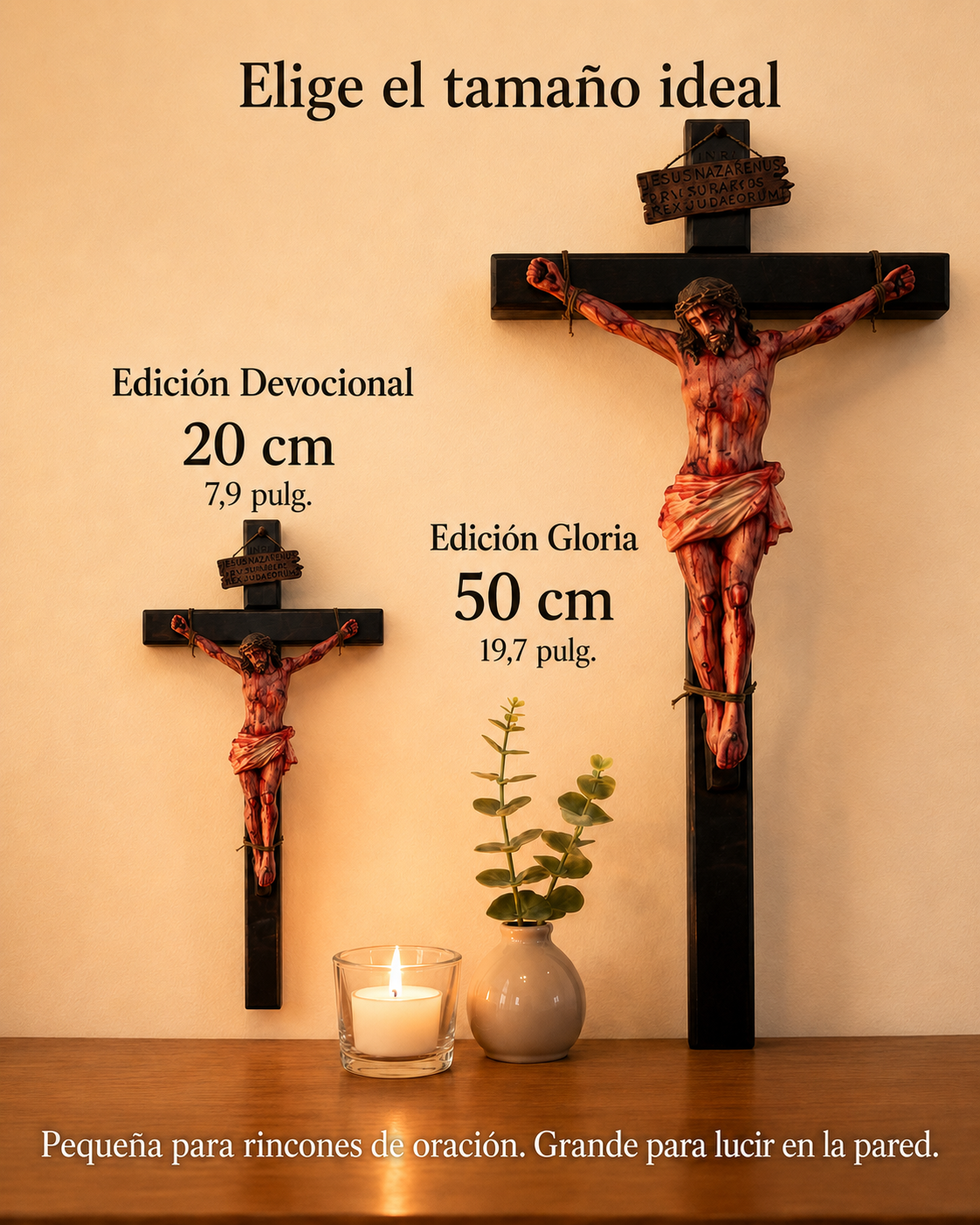 ✝️ Crucifixo de Jesus Artesanal — Recorde o Seu Sacrifício