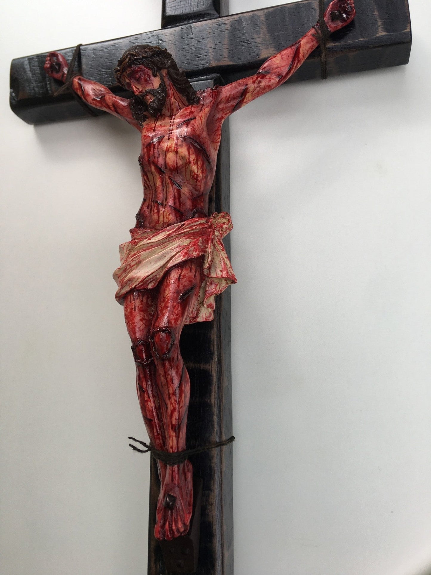 Handcrafted Resin Crucifix with Sacred Details
