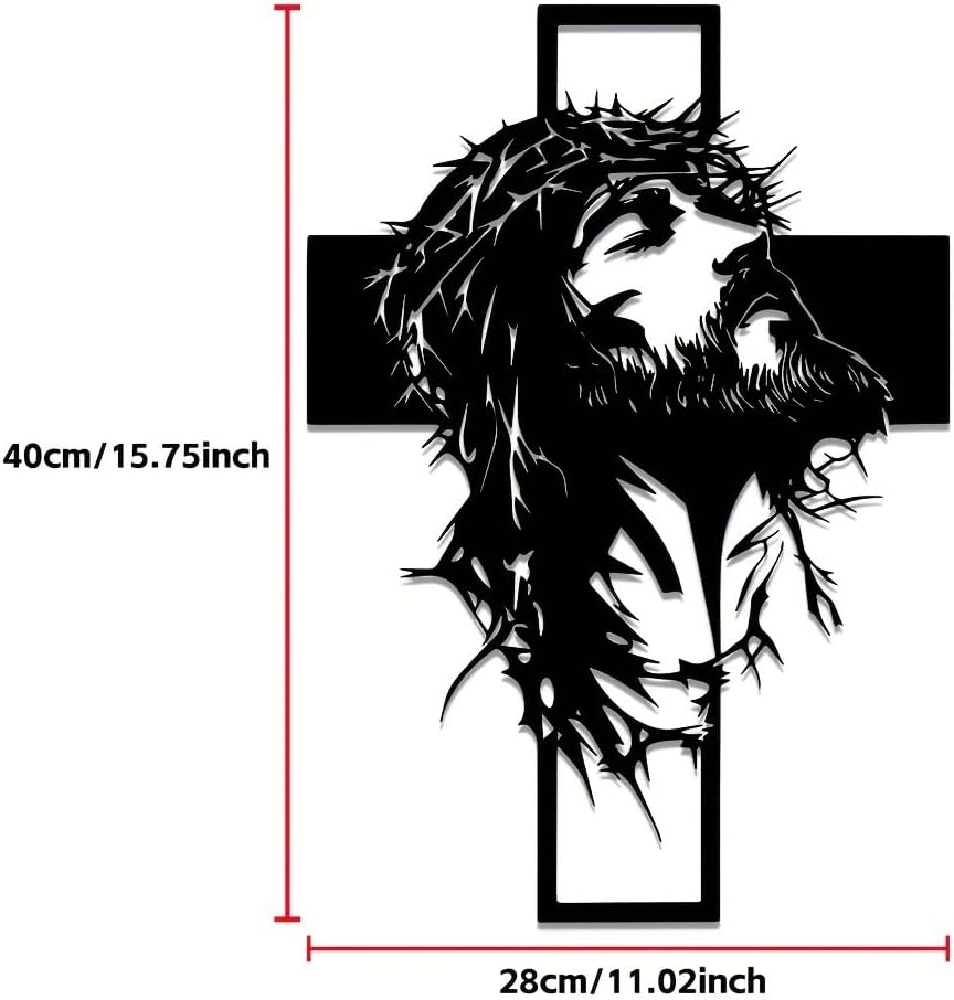 Metal Cross Wall Art – Jesus Crucifix, Tree of Life & Crown of Thorns Designs
