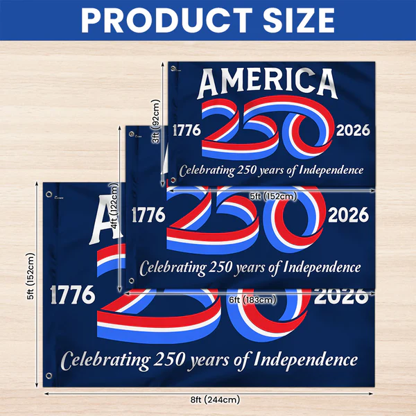 America 250 grommet flag outdoor patriotic display