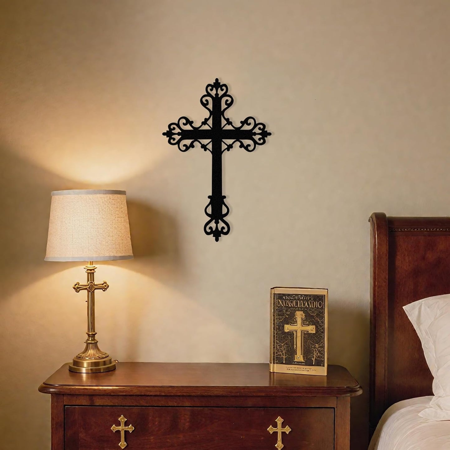Handcrafted Black Metal Wall Art — Bold Geometric Shape