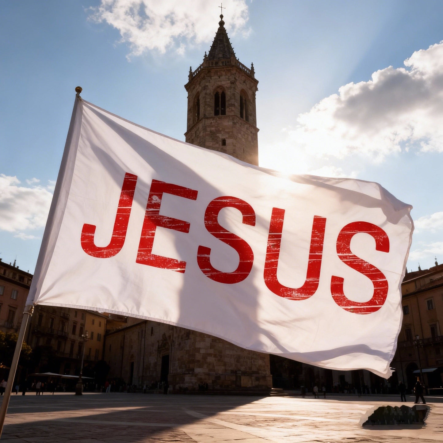 JESUS Yard Flag Bundle – 4-Piece Christian Lawn Decor Set