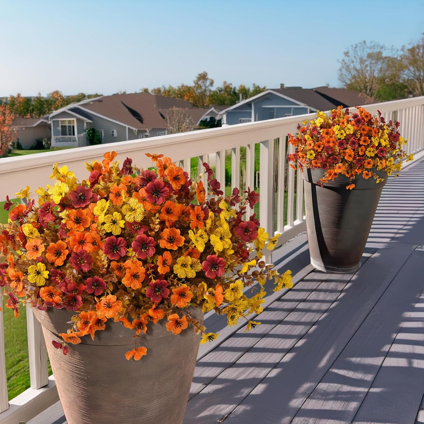 UV-Resistant Artificial Floral Porch Decor — Colorful Outdoor Arrangement