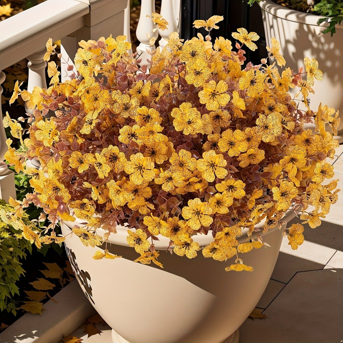 UV-Resistant Artificial Daisy Arrangement for Patio & Porch