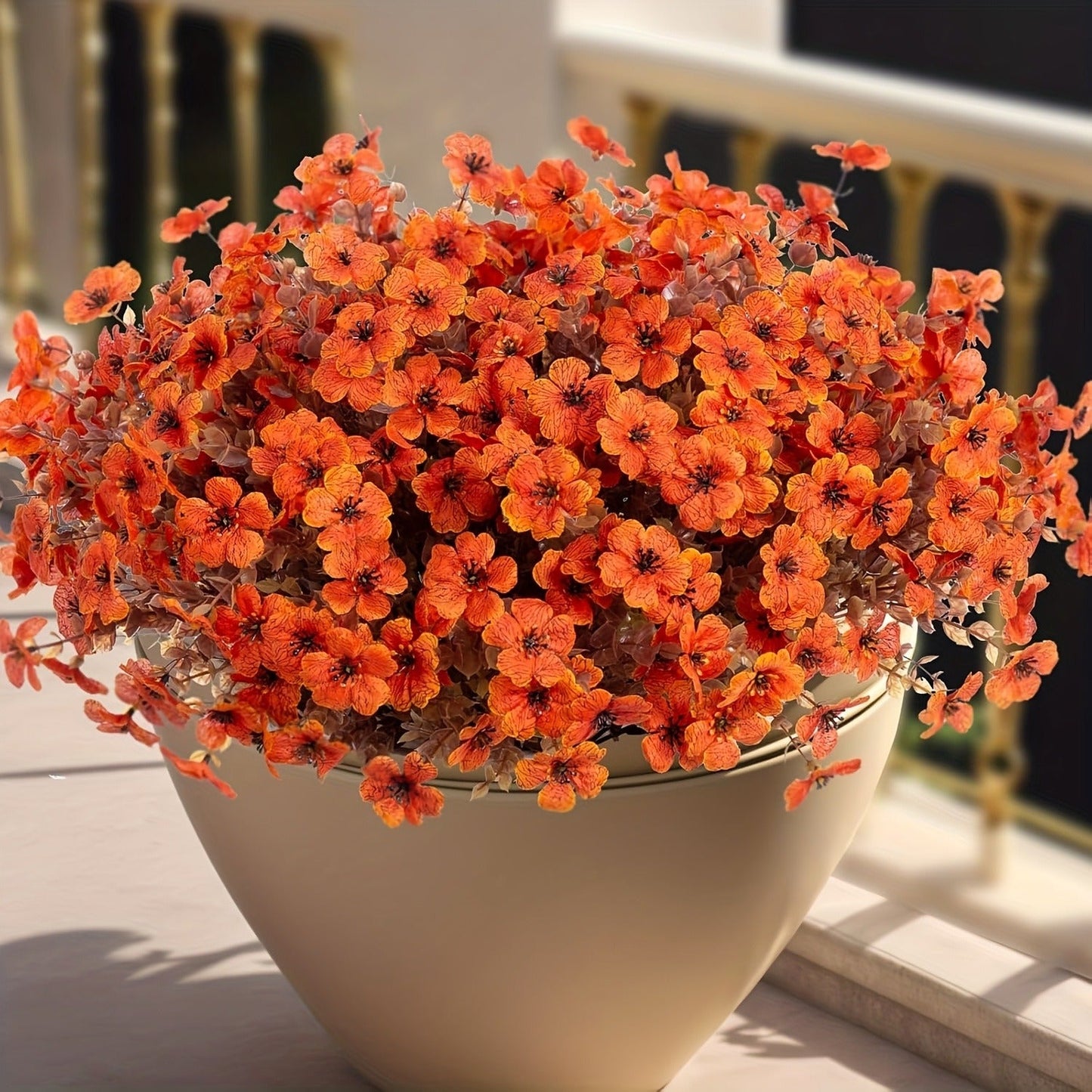 UV-Resistant Artificial Daisy Arrangement for Patio & Porch