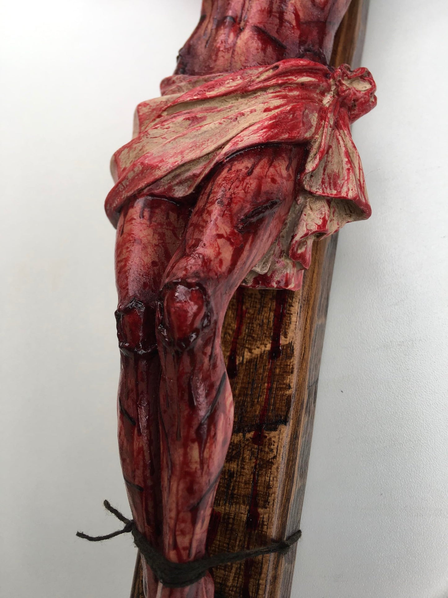 Hand-Carved Wooden Crucifix — Devotional Home Decor
