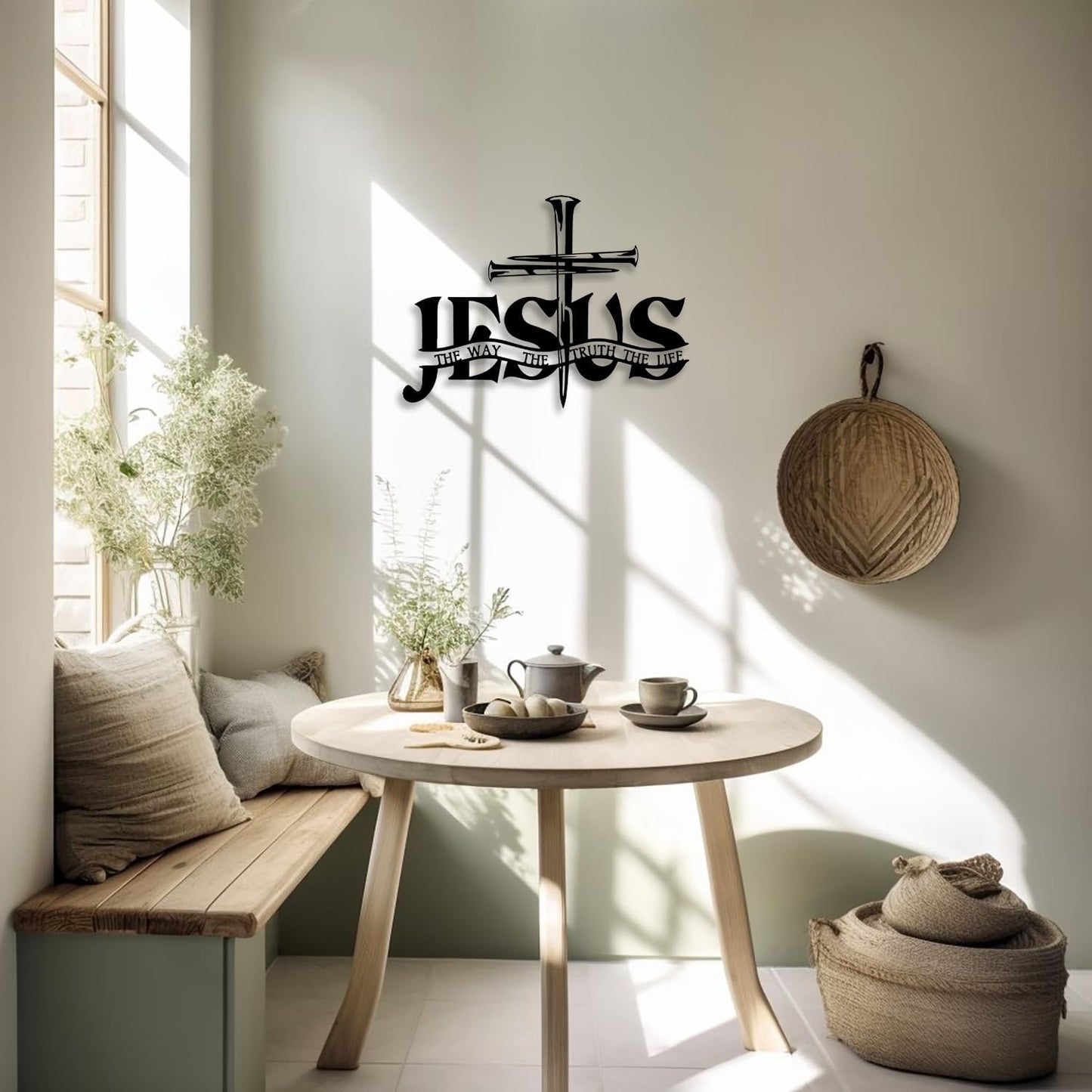 Metal Wall Cross with 'Truth' – Christian Faith Decor