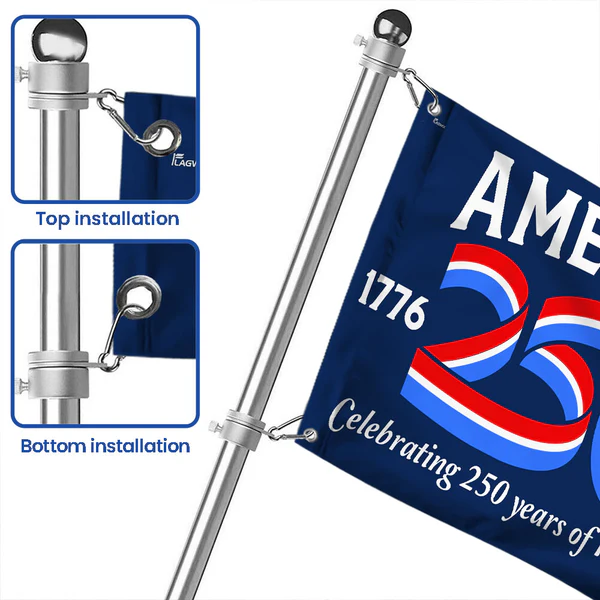 America 250 Outdoor Flag – 1776–2026 Patriotic Yard Display