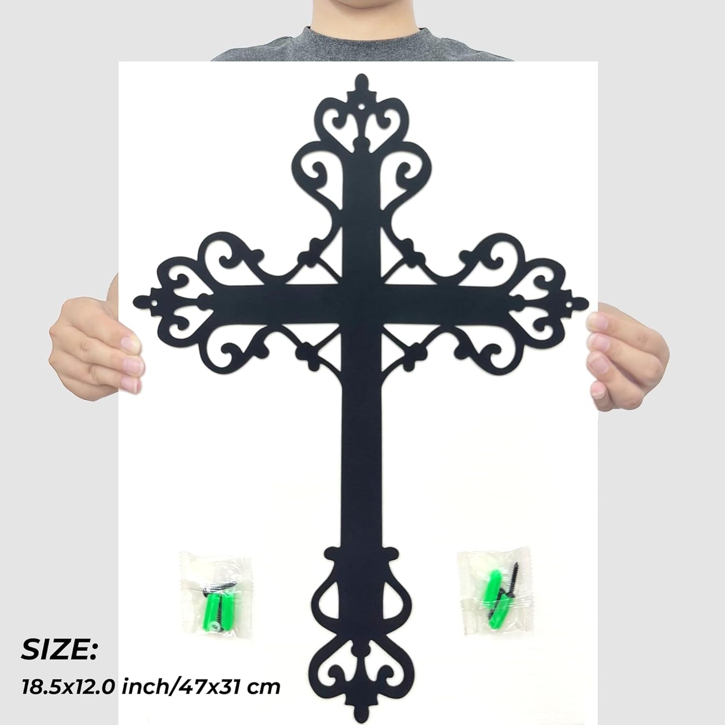 Handcrafted Black Metal Wall Art — Bold Geometric Shape
