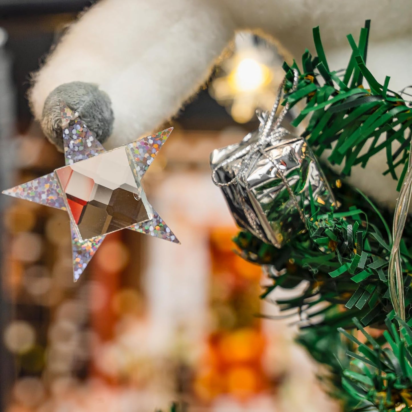 Handmade Felt Snow Monster Ornament – Christmas Tree Topper