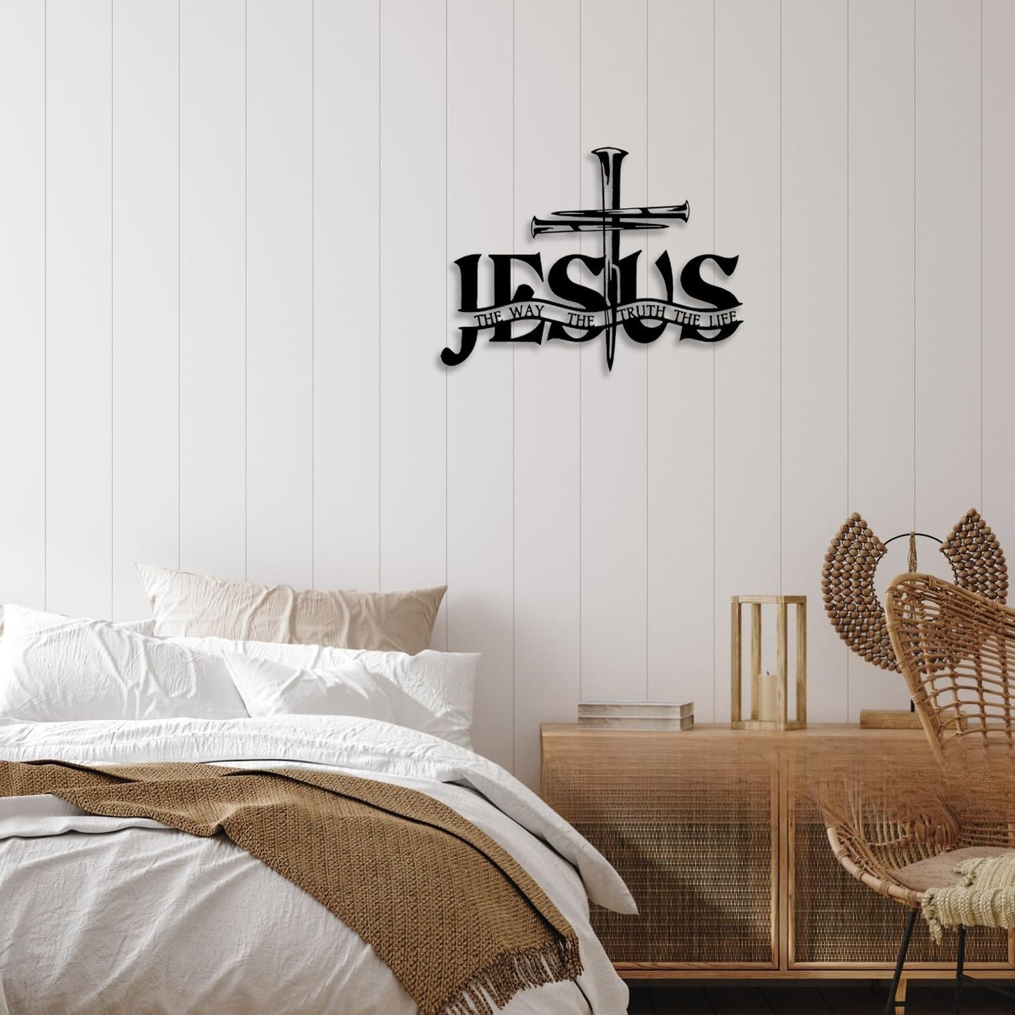 Metal Wall Cross with 'Truth' – Christian Faith Decor