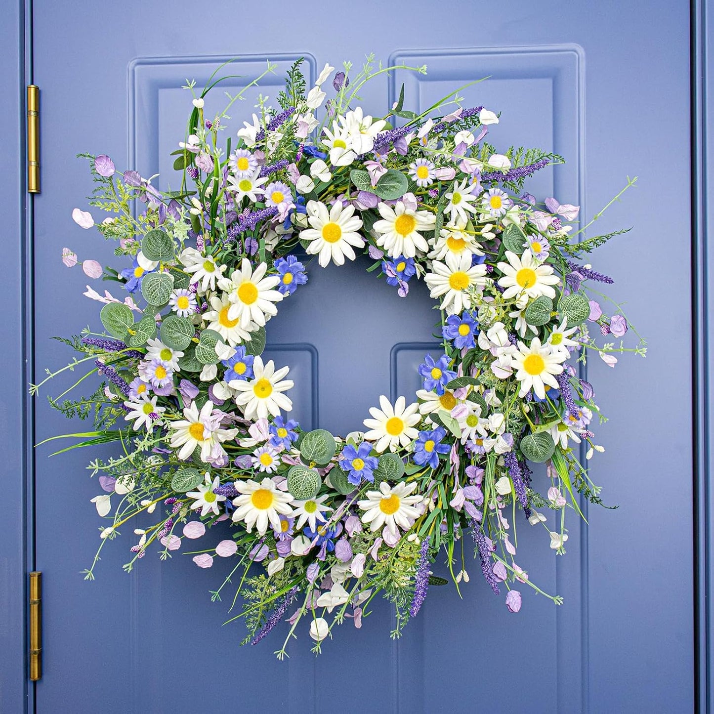 Handmade Lavender Garden Wreath — Spring Door Decor