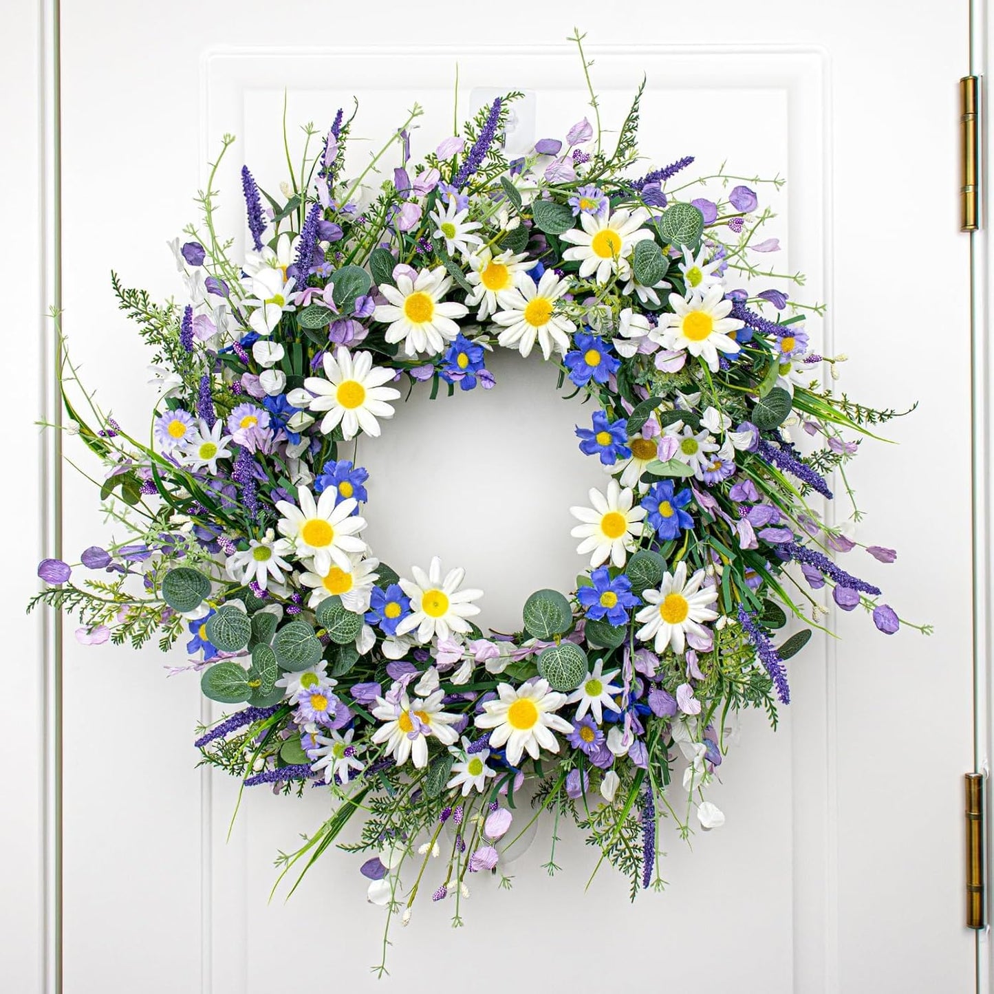 Handmade Lavender Garden Wreath — Spring Door Decor