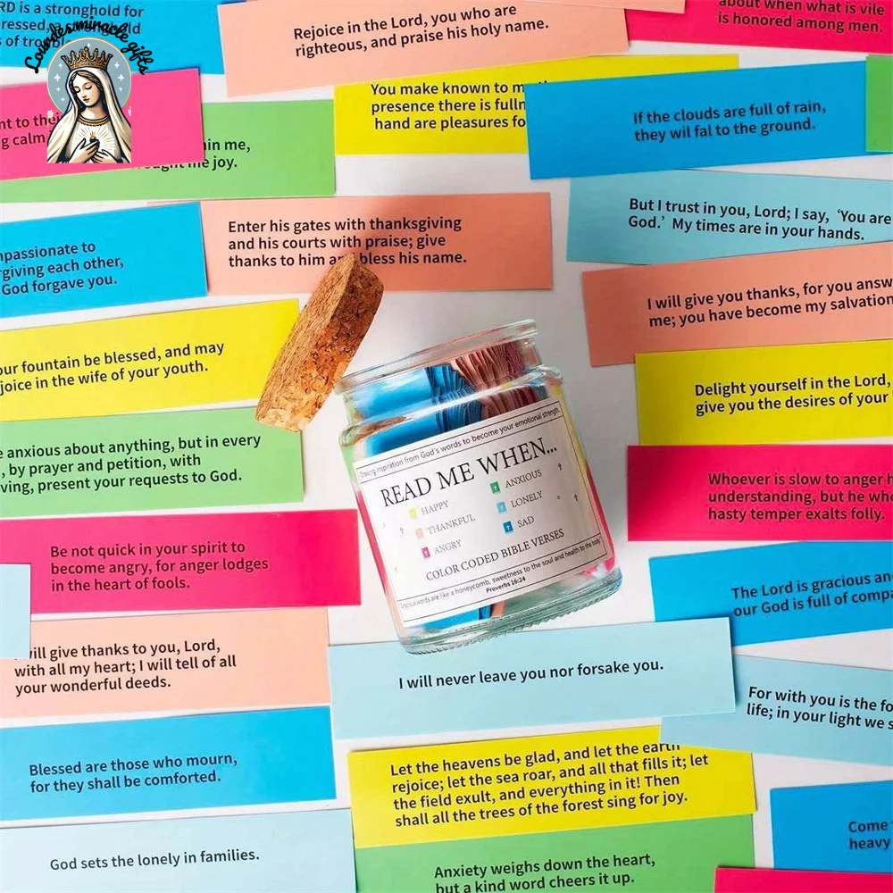 Bible Verse Jar: 300+ Uplifting Scripture Cards in Gift Box