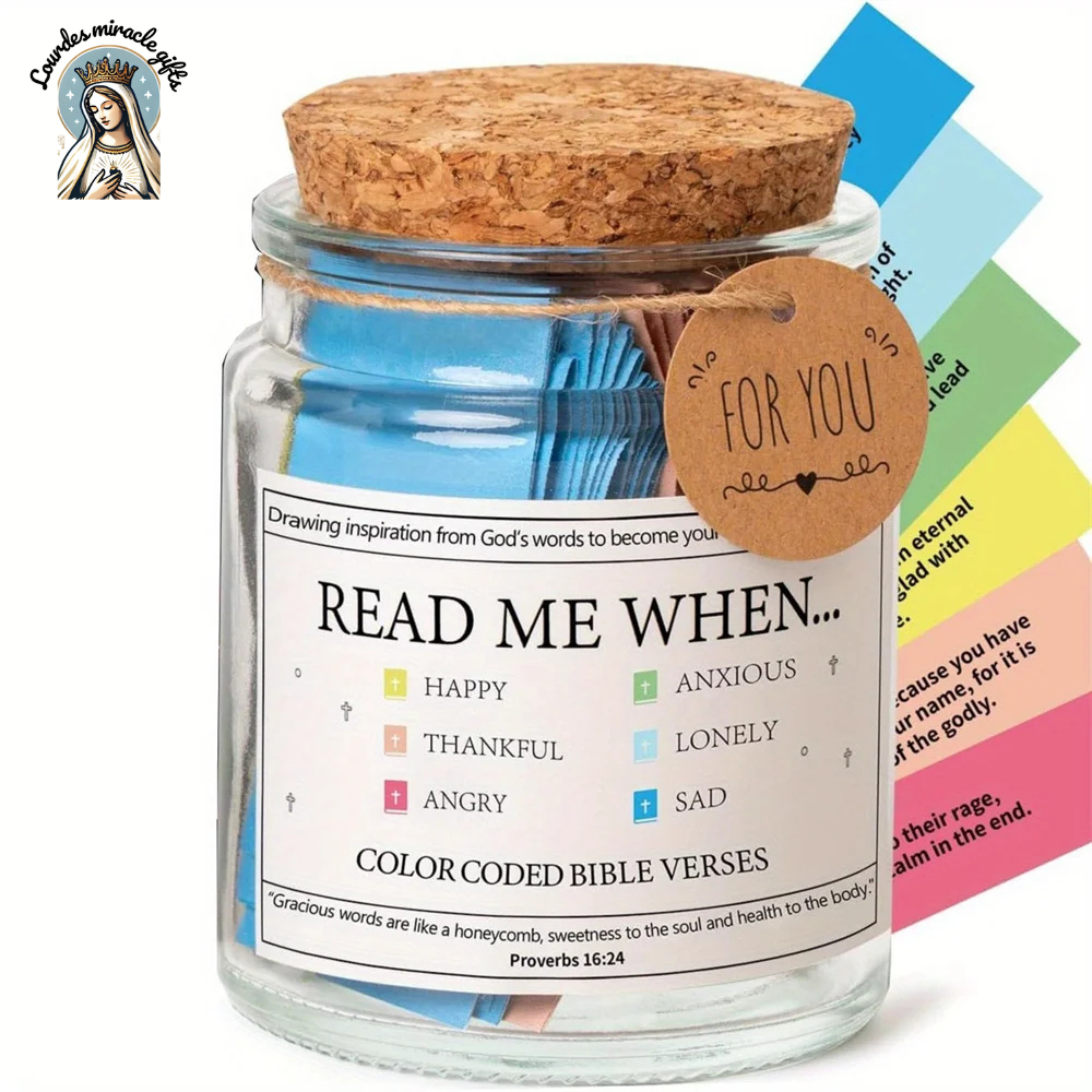 Bible Verse Jar: 300+ Uplifting Scripture Cards in Gift Box
