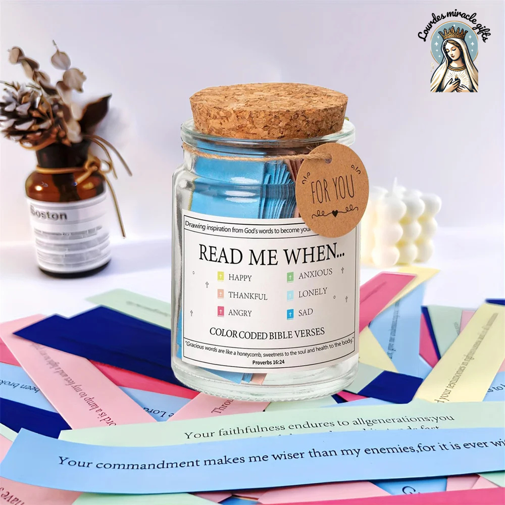 Bible Verse Jar: 300+ Uplifting Scripture Cards in Gift Box