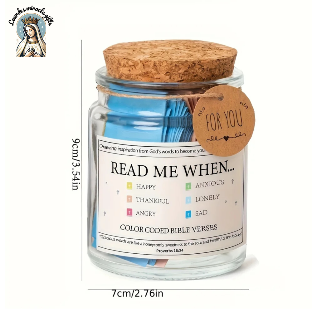 Bible Verse Jar: 300+ Uplifting Scripture Cards in Gift Box