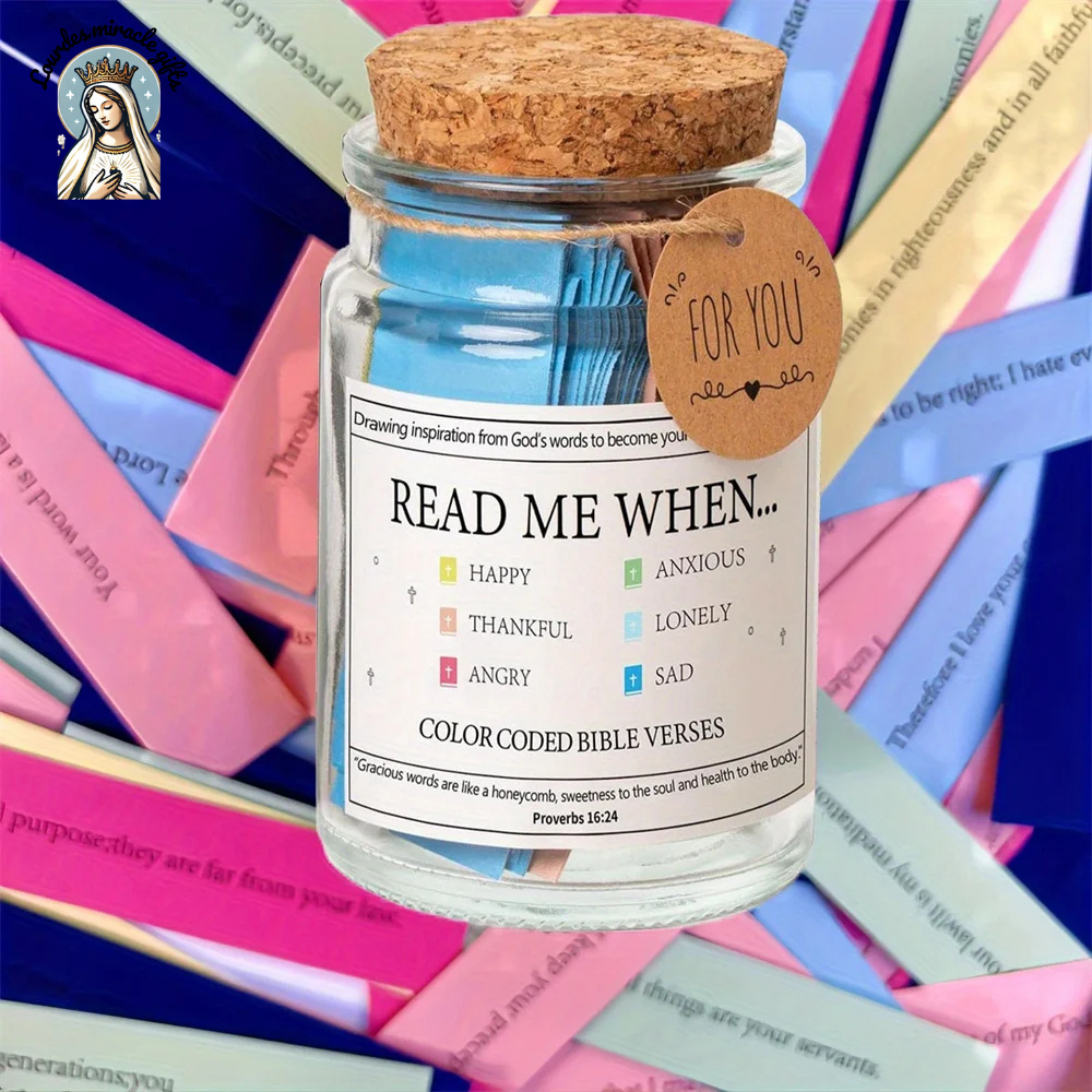 Bible Verse Jar: 300+ Uplifting Scripture Cards in Gift Box