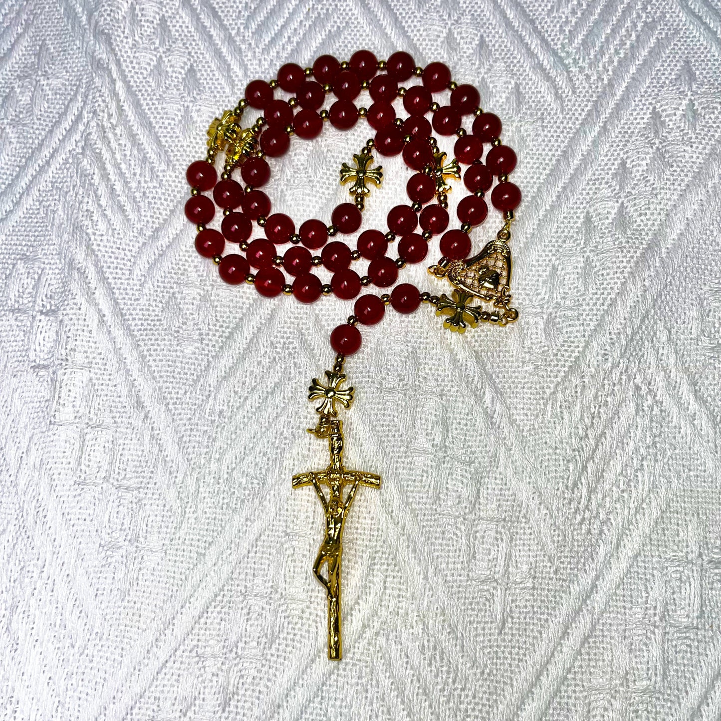 Handcrafted Wooden Catholic Rosary with St. Benedict Crucifix