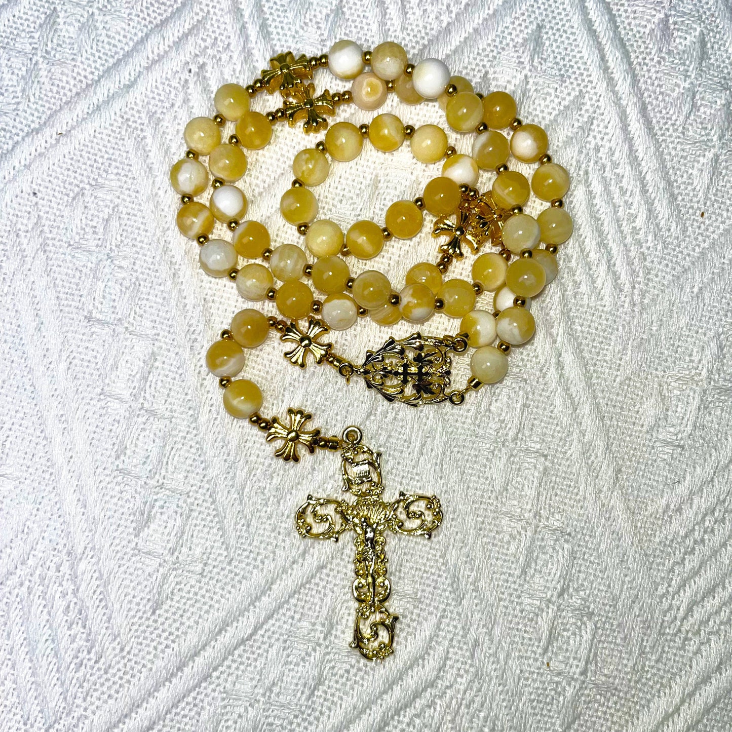 Handcrafted Wooden Catholic Rosary with St. Benedict Crucifix