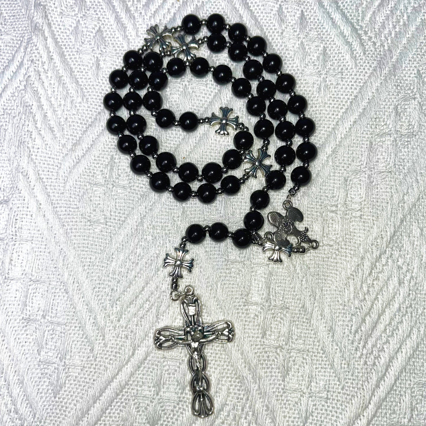 Handcrafted Wooden Catholic Rosary with St. Benedict Crucifix
