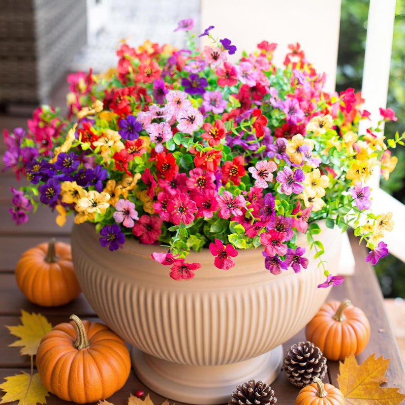 UV-Resistant Artificial Floral Porch Decor — Colorful Outdoor Arrangement