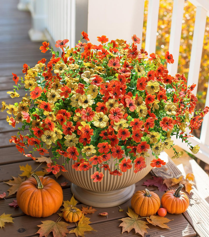 UV-Resistant Artificial Floral Porch Decor — Colorful Outdoor Arrangement