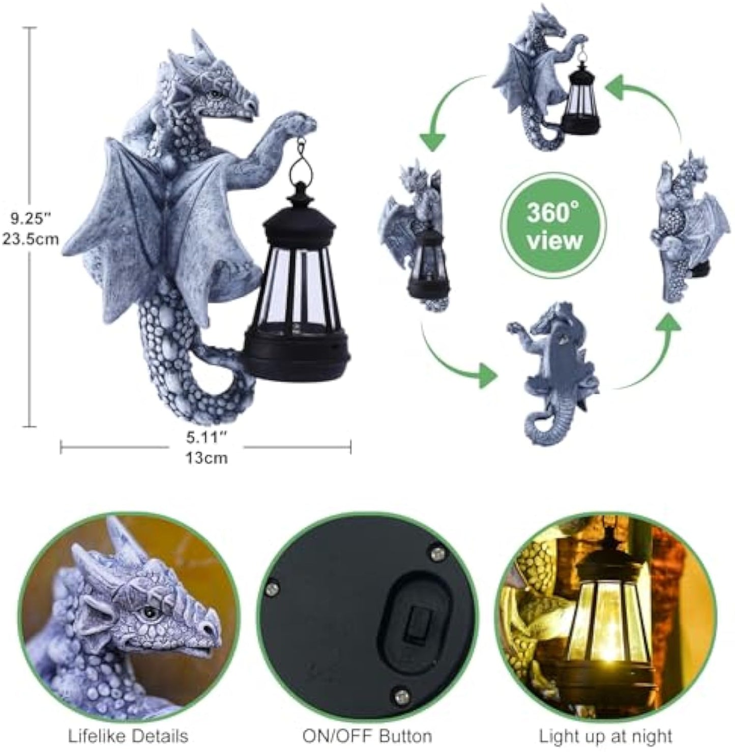 Solar Dragon Tree Lantern – Outdoor Garden & Porch Decor