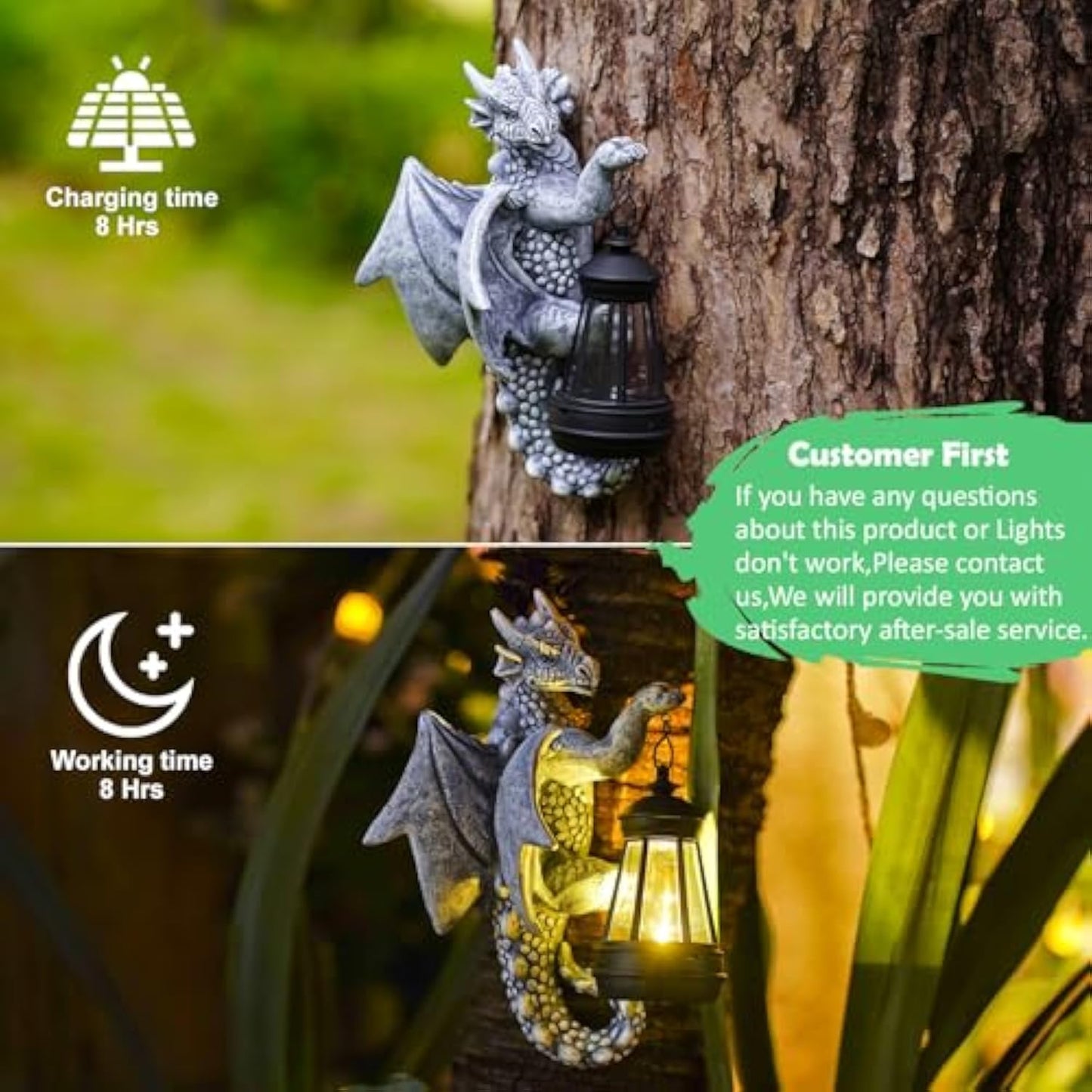 Solar Dragon Tree Lantern for Outdoor Garden & Porch Decor