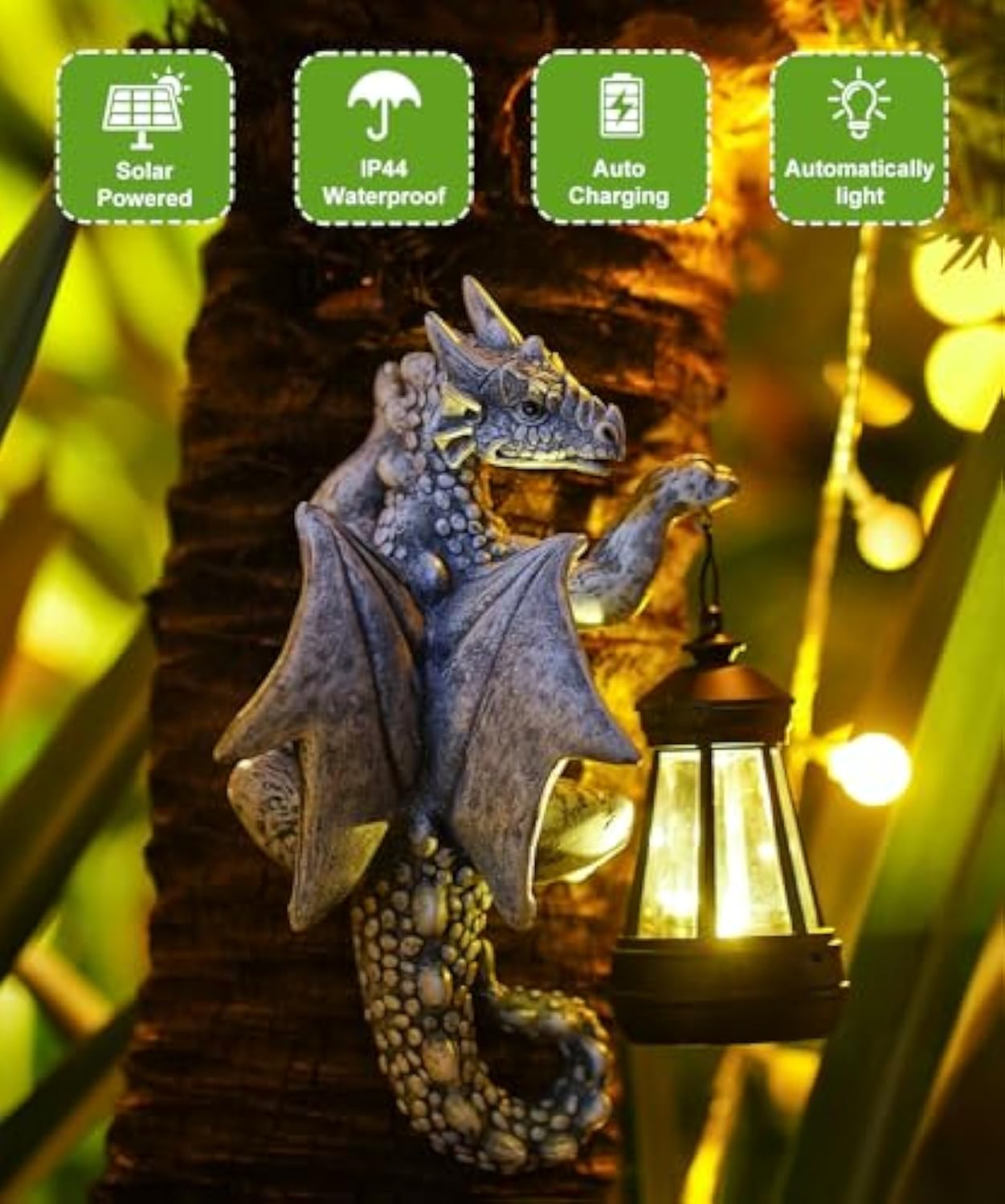Solar Dragon Tree Lantern for Outdoor Garden & Porch Decor